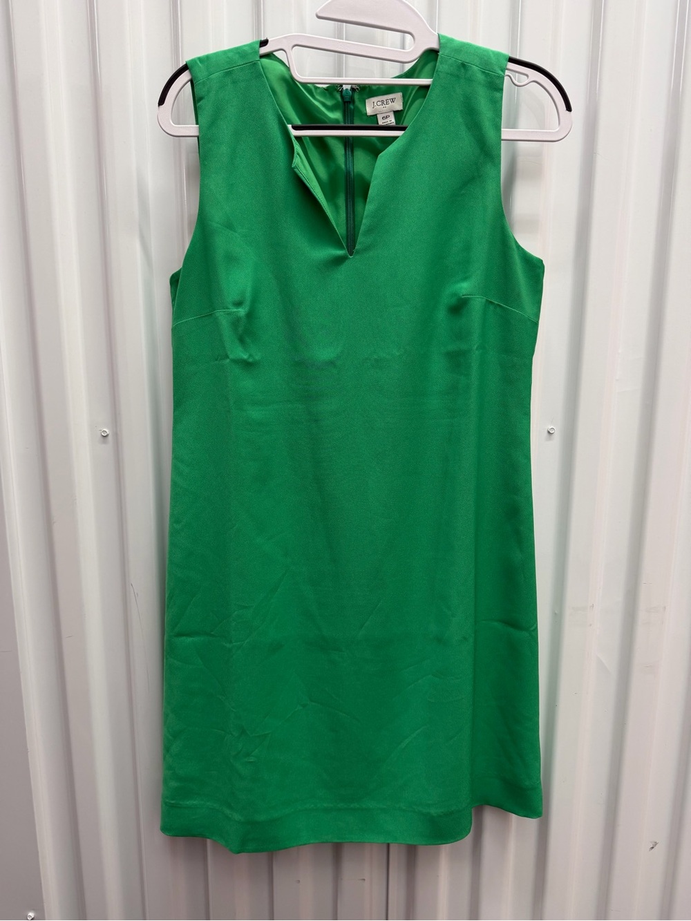 J. Crew Bright Green Sleeveless Shift Dress